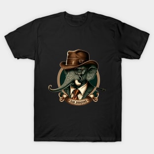 Retro logo with an Elephant T-Shirt